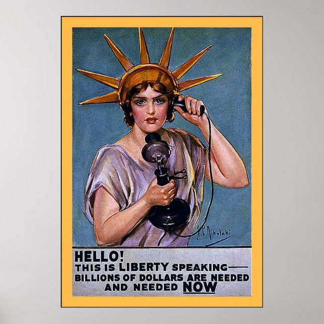 Hej! Det här är Liberty~Vintage Världskrig 1 Poster (Framsidan)
