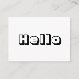 Hej, djärvt, modernt svart, vitt kort