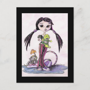 Hej Dollies: Leela the Pouty Girl Vykort