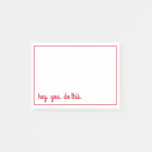 Hej. Du. Gör det här. Post-it Block (Framsida)