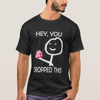 Hej du tappade denna roliga Stickman med hjärna St T Shirt