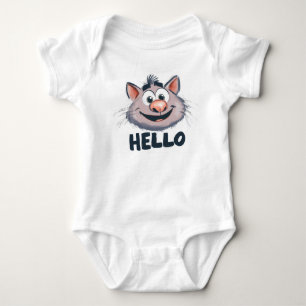 "Hej" Dute Animal Baby Bodykostym T Shirt