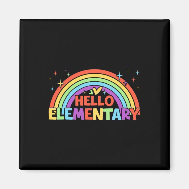 Hej Elementary Rainbow Teacher Squad Tillbaka Till Magnet (Framsidan)