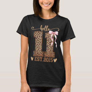 Hej Eleven Est 2015 11-års födelsedag Coquette 11 T Shirt