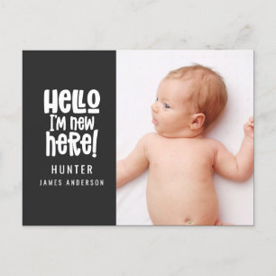 Hej, enkel, modern, minimal foto helg vykort