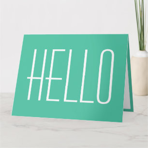 Hej Enkel typografi Minimalistisk Grön Modern  Kort