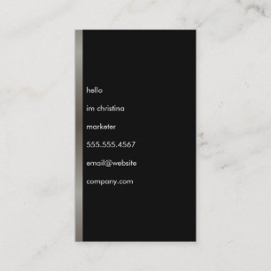 Hej Enkelt textfaux metallisk trim Visitkort
