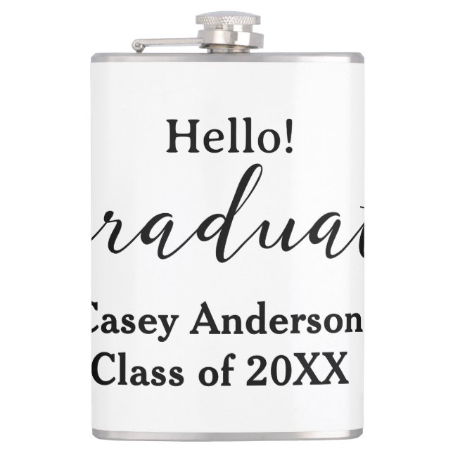 Hej examen klass 20XX namn grattis stilfullt Fickplunta (Framsidan)