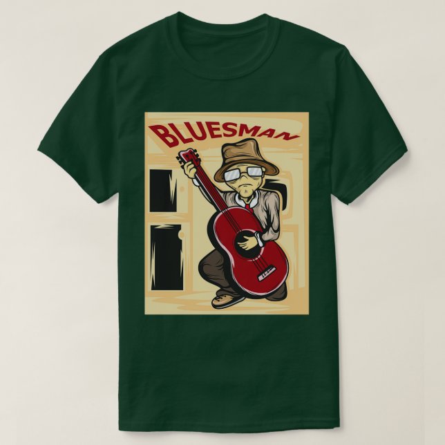 Hej, få den här unika detaljen att säga Blues Man  T Shirt (Design framsida)