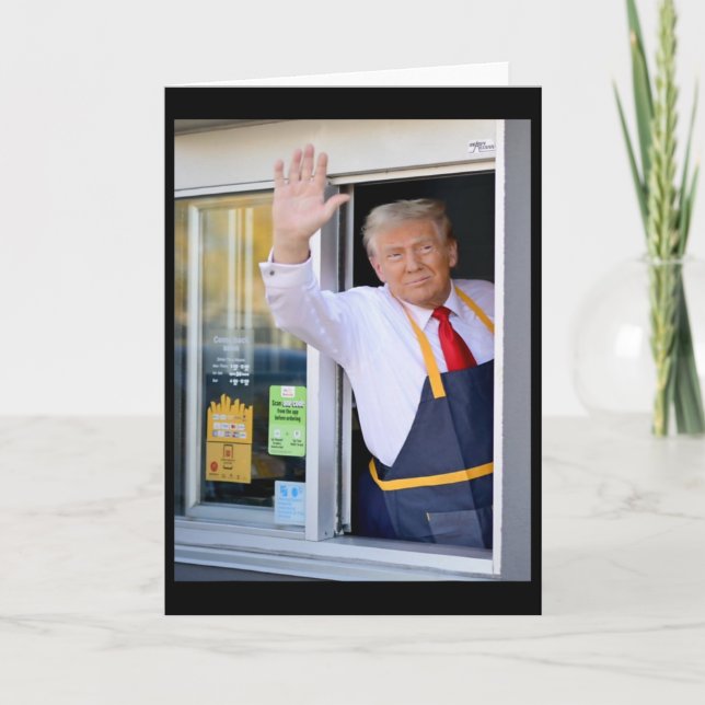 Hej Få Din Burger Donald Trump Lagar Pommes Frites Kort (Framsida)