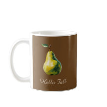 Hej Fall Anpassningsbar Text Höstfruktdesign - Mug