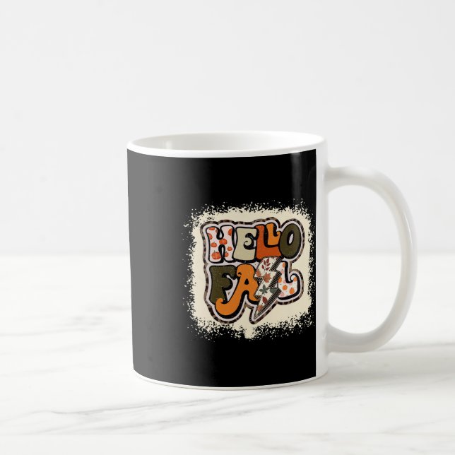 Hej Fall Autumn Vibes Retro Groovy Kaffemugg (Höger)