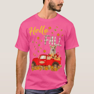 Hej Fall Corgi Retriever Löv Autumn Red Lastbil D T Shirt