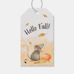 Hej Fall Cute Mouse Thanksgiving Business Presentetikett
