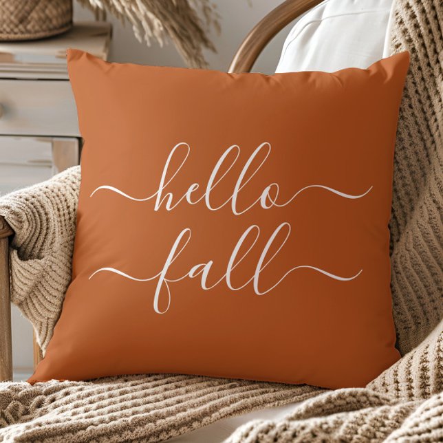 Hej Fall Dekorativ kudde - minimalistisk hemdekan (Skapare uppladdad)