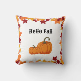 Hej Fall Design med pumpor och Höst löv Kudde