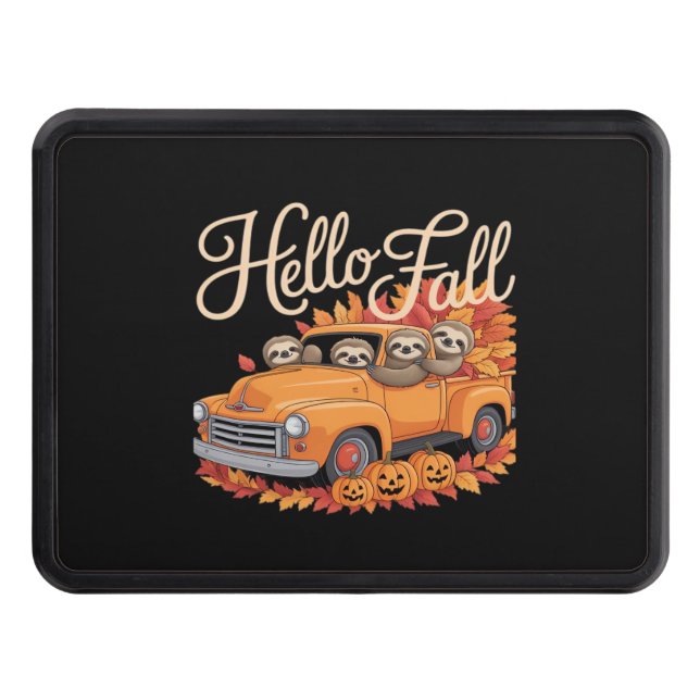 Hej Fall Funny Sloth Halloween pumkin Classic T- T Dragkroksskydd (Framsidan)