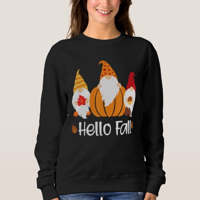 Hej Fall Gnomes T Shirt (Framsida)