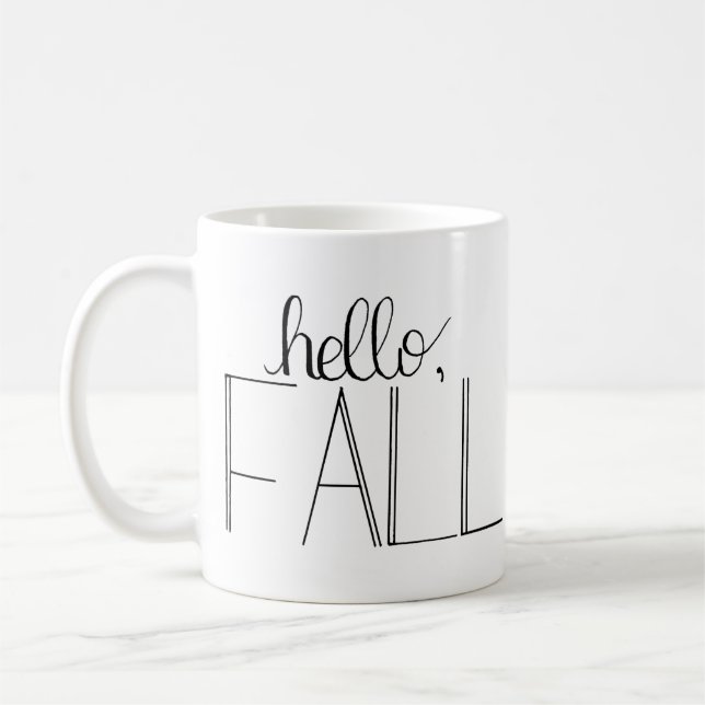 Hej Fall Hand-Lettered Mugg (Vänster)