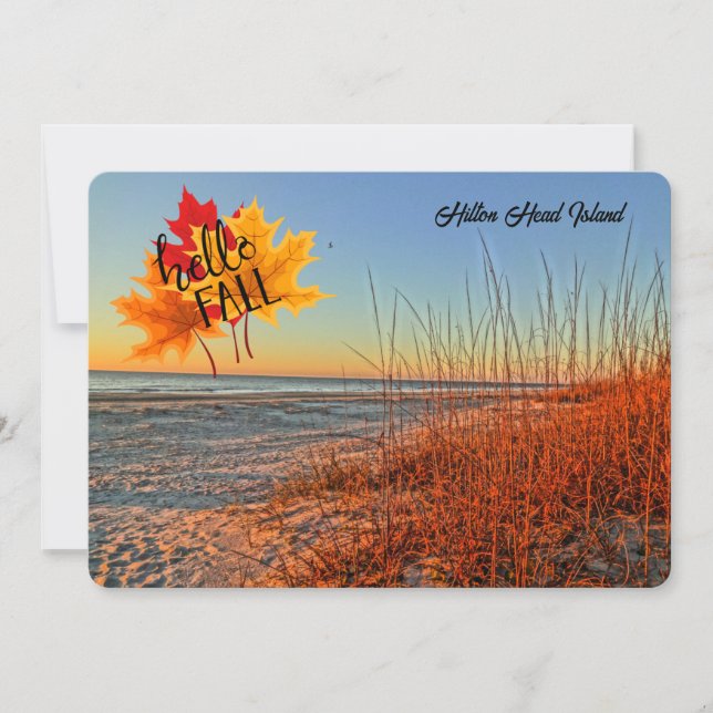 Hej Fall Hilton Head Island Beach South Carolina Kort (Framsida)