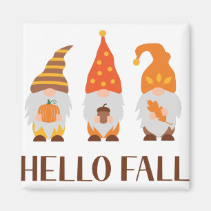 Hej Fall. Högvärnsgnomer i tecknad. Magnet
