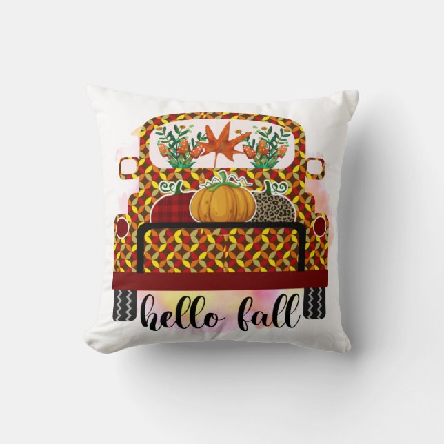 Hej Fall Home Decor Dekorativ kudde (Framsida)