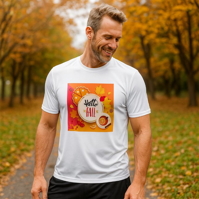 Hej Fall Höst löv och Pumpkin Paj T Shirt (Skapare uppladdad)