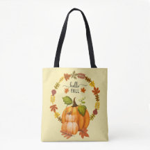 Hej Fall Höst löv Pumpkins Över
