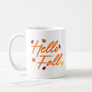 Hej Fall Höstmapel Löv Foliage Kaffemugg