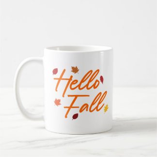 Hej Fall Höstmapel Löv Foliage Kaffemugg