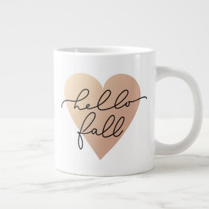 Hej Fall Kärlek Heart Jumbo Mugg