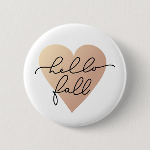 Hej Fall Kärlek Heart Knapp