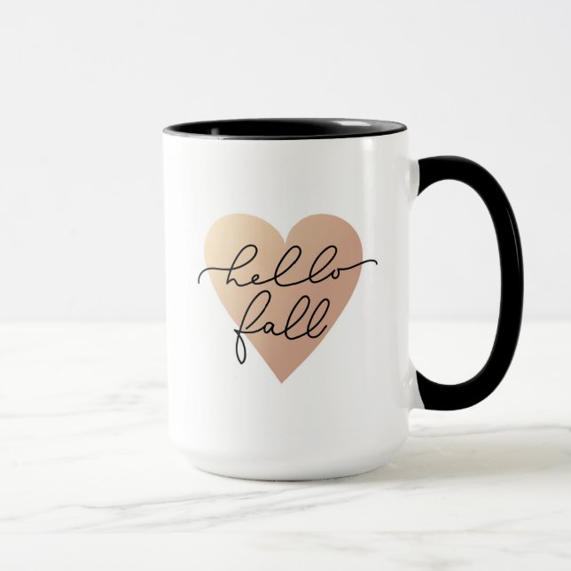Hej Fall Kärlek Heart Mugg (Höger)