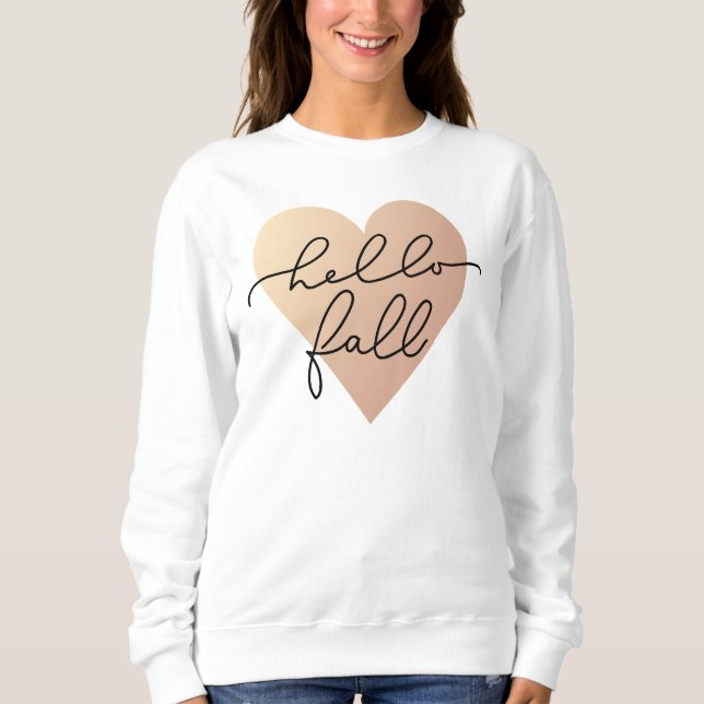 Hej Fall Kärlek Heart T Shirt (Framsida)