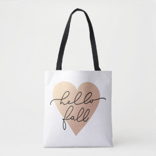 Hej Fall Kärlek Heart Tygkasse