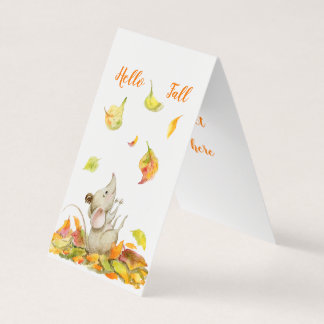 Hej Fall-mallkort för söt mus Kort
