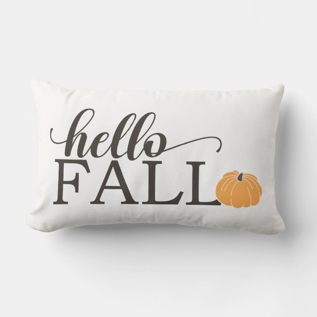 Hej Fall med Pumpkin Lumbarkudde (Framsida)