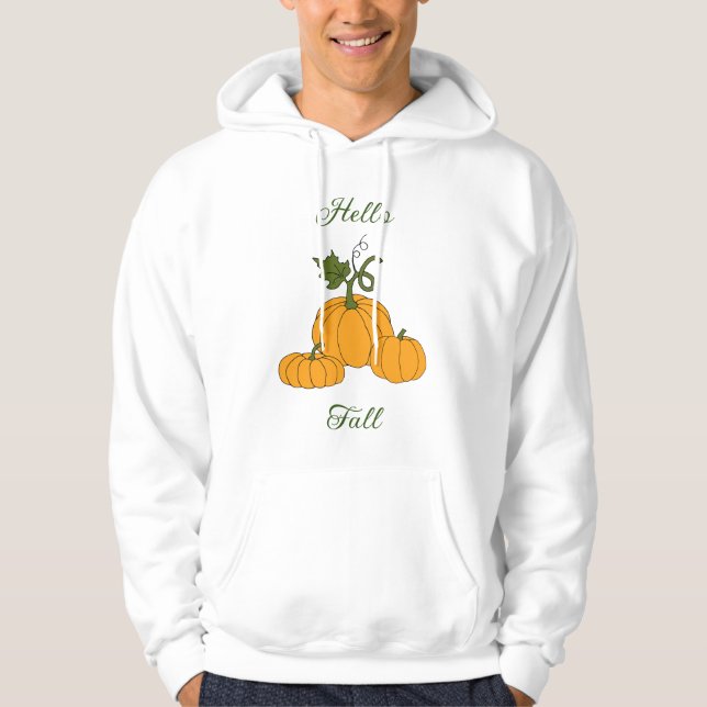 Hej Fall Minimalialist Cute Hoodie (Framsida)