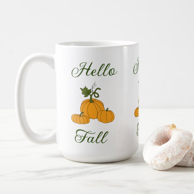Hej Fall Minimalialist Cute Kaffemugg (Med munk)