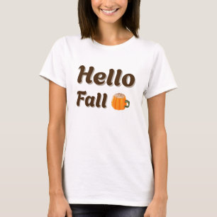 Hej Fall - Mysigt höstdesign för kaffe T Shirt