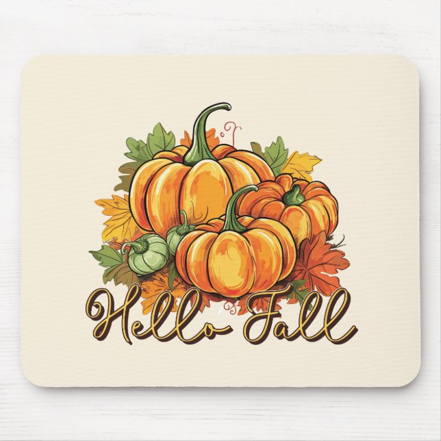 Hej Fall - Mysigt Pumpkin Patch Musmatta (Framsidan)