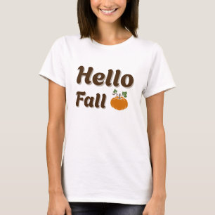 Hej Fall - Mysigt pumpkin Season - höstdesign T Shirt