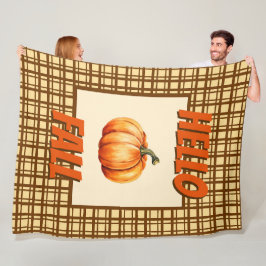 Hej Fall- Nature Pumpkin Plade Mysigt Höst Fleecefilt