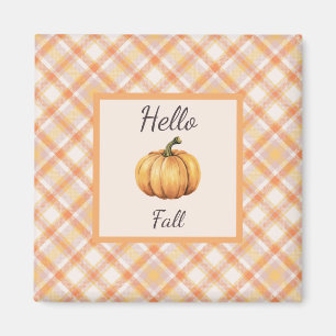 Hej Fall Orange Rustic Play och Pumpkin Magnet