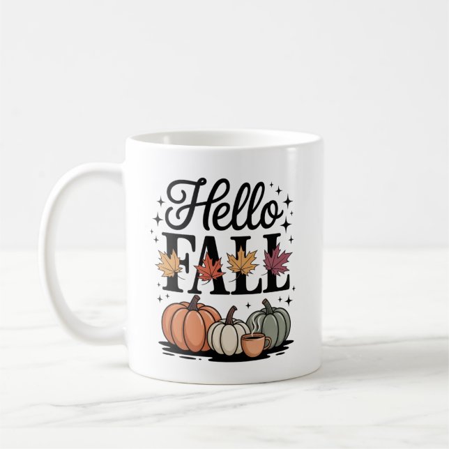 Hej Fall Pumpkin Autumn Kaffemugg (Vänster)