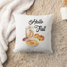 Hej Fall Pumpkin Farmhouse Cute Autumn Decor Kudde