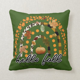 Hej Fall Pumpkin Trendig Cotton 16" X16 Kudde