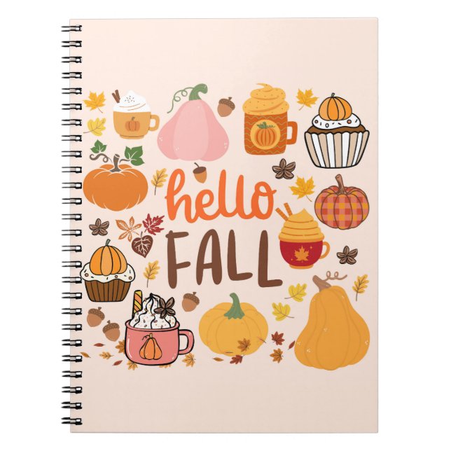 Hej Fall Pumpkins Anteckningsbok (Framsidan)