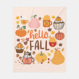 Hej Fall Pumpkins Fleecefilt
