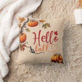 Hej Fall - Pumpkins - Höst löv Kudde